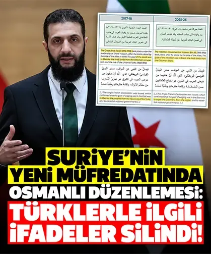 Suriye’nin yeni müfredatında Osmanlı düzenlemesi: Türklerle ilgili ifadeler silindi