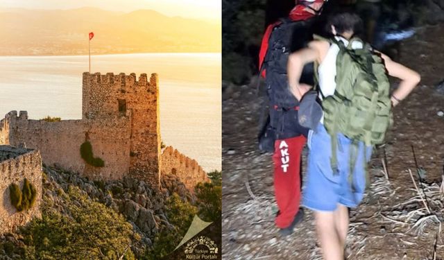 Alanya Kalesi’nde korku dolu anlar: Mahsur kaldılar!