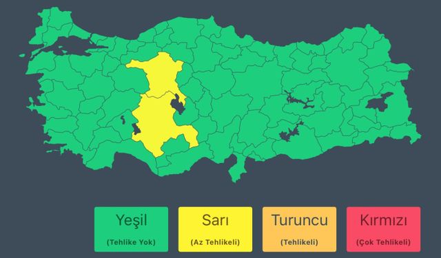 Meteoroloji'den 13 ile sarı kodlu uyarı