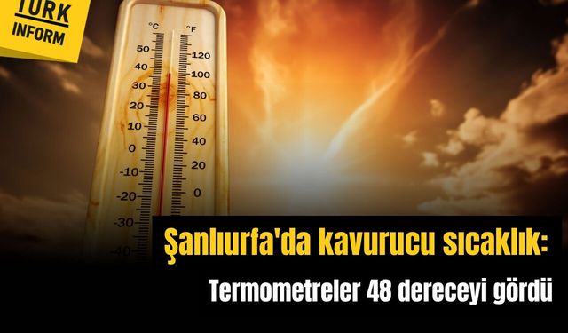 Şanlıurfa'da kavurucu sıcaklık: Termometreler 48 dereceyi gördü