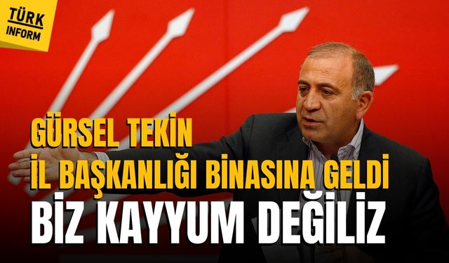 Gürsel Tekin İl Başkanlığı binasına geldi: Yaptıklarımız yapacağımızın teminatıdır