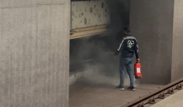 Mahmutbey metrosunda korkutan yangın! Metro frenleri alev aldı