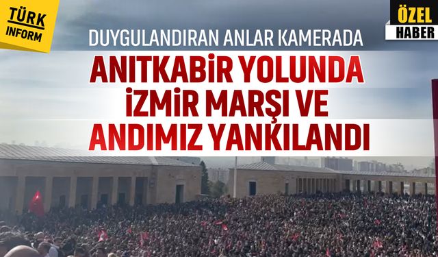 Duygulandıran anlar kamerada: Anıtkabir yolunda İzmir Marşı ve Andımız yankılandı