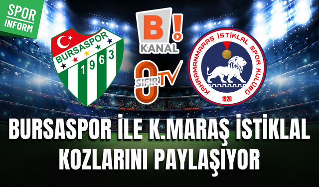 Bursaspor - Kahramanmaraş İstiklalspor CANLI MAÇ İZLE NESİNE 2. LİG