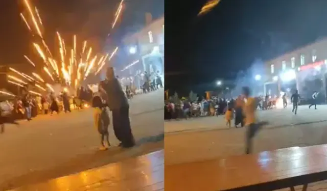 Safranbolu'da düğün paniği: Atılan havai fişek kalabalığın arasında patladı