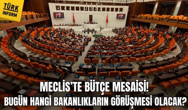 Meclis’te bütçe mesaisi! Bugün hangi bakanlıkların görüşmesi olacak?
