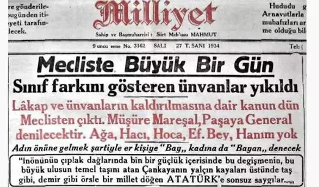 Tarihte Bugün: Soyadı Kanunu yürürlüğe girdi!