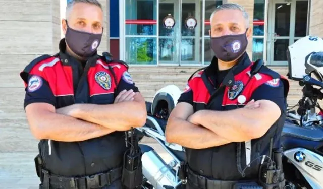 Manisa'nın ikiz polisleri emekliye ayrıldı