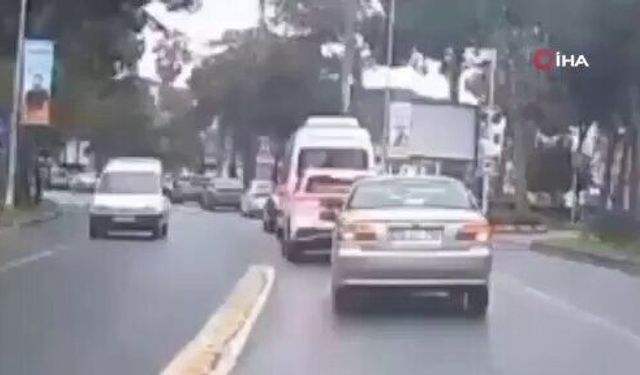Ordu'da yürekleri ağza getiren anlar: Kaza anı kamerada