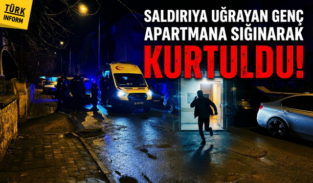 Bıçaklanan Çocuk apartmana sığınarak kurtuldu!