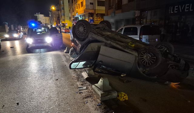 Otomobil takla attı: 1 kişi yaralandı!