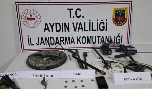 Aydın’da evinde tarihi eser bulunan şüpheli gözaltına alındı