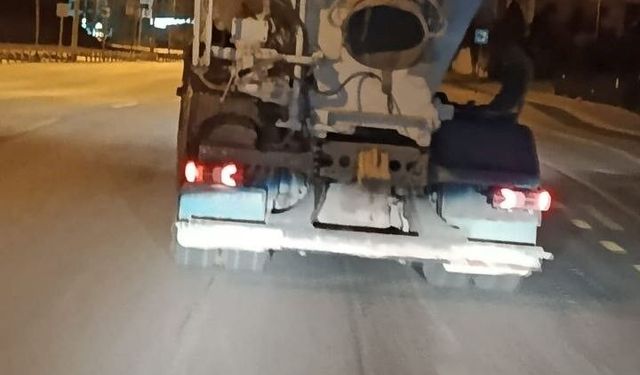 Yola beton döken miksere rekor ceza