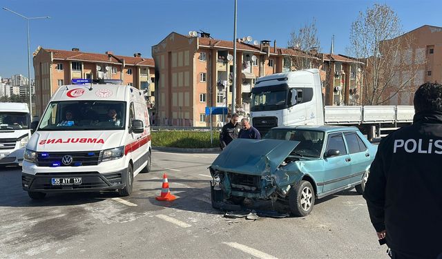 Samsun'da tekrar aynı hastane kavşağında kaza