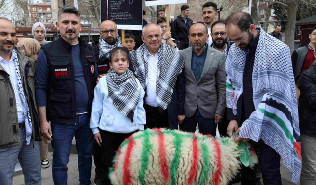 12 yaşındaki Ecrin büyüttüğü kuzuyu Gazze için bağışladı