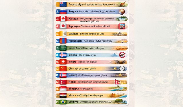 Ülkelerle ilgili bilinmeyen gerçekler: Bu bilgileri öğrenince bakış açınız değişebilir!