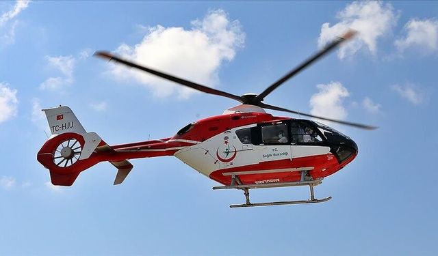Konya'da durumu ciddileşen hasta için hava ambulansı havalandı