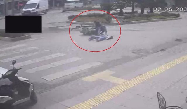 Antalya’da yaya geçidinde bisikletliye çarpan motor