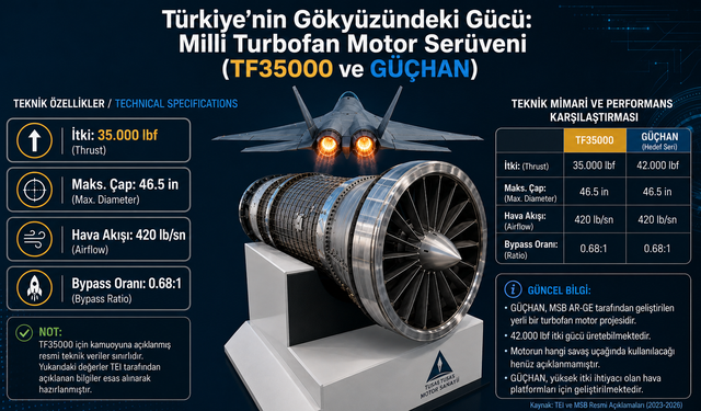 Türkiye'nin milli savaş uçağı motorları: GÜÇHAN ve TF35000