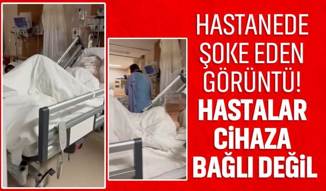 Elazığ'da özel hastanede şoke eden görüntü! Hastalar cihaza bağlı değil