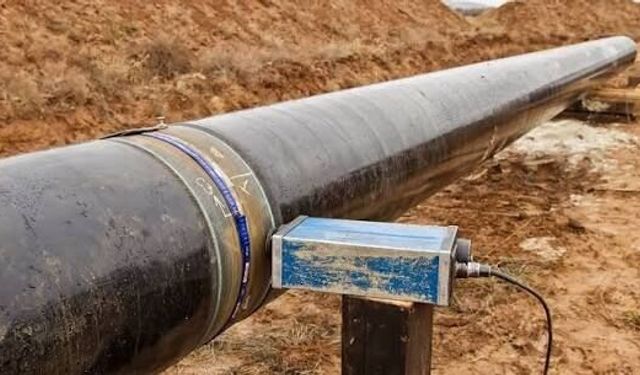 Malatya'da temel çalışması yapılırken doğalgaz borusu patladı