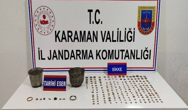 Karaman'da operasyon rüzgarı: Çok sayıda tarihi eser ve kaçak ürün ele geçirildi