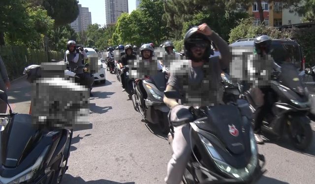 Ataşehir'de güvenlik görevlilerinden kuryeye saldırı: O anlar kask kamerasında