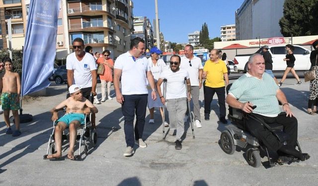 Kuşadası'nda engelsiz özel plaj hizmeti