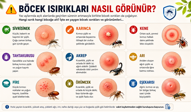 Yaz aylarında böcek ısırıklarına dikkat! Isırık izleri hangi böceğe ait olabilir?