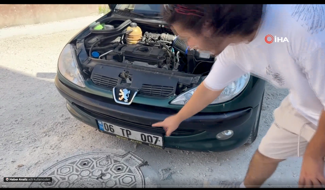Arabasını yeni almıştı... Yol ortasındaki rögar kapağı aracı yürümez hale getirdi!
