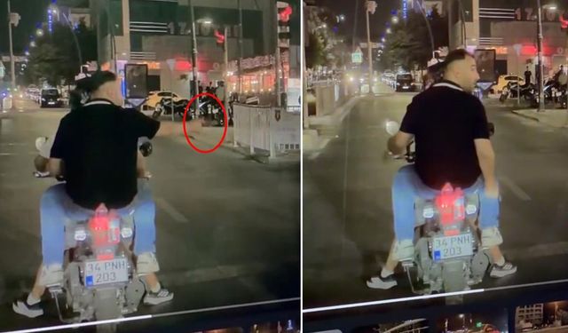 İstanbul'da skandal! Motosikletli, silahını etraftakilere doğrulttu