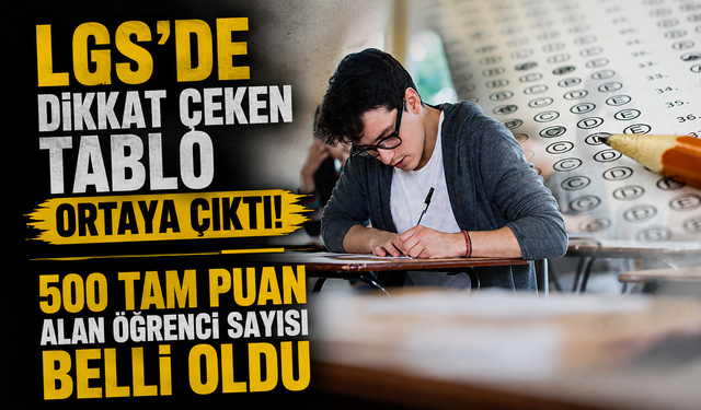 LGS'de dikkat çeken tablo ortaya çıktı! 500 tam puan alan öğrenci sayısı belli oldu