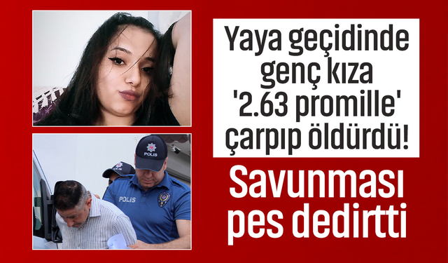 Yaya geçidinde genç kıza '2.63 promille' çarpıp öldürdü! Savunması pes dedirtti