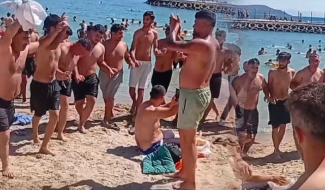 Caddebostan Plajı'nda skandal görüntüler: Onlarca erkek, yüksek sesle halay çekti!