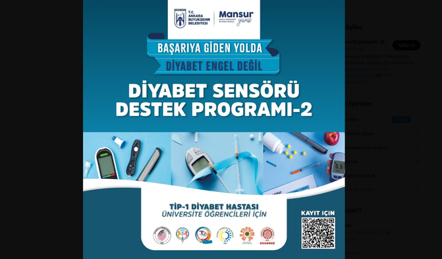 Ankara’da gençlere diyabet sensörü desteği! Başvurular başladı