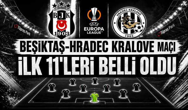 Beşiktaş-Hradec Kralove maçı ilk 11'leri belli oldu: Trossard ilk kez kadroda