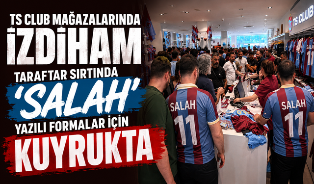 TS Club mağazalarında izdiham: Taraftar sırtında 'Salah' yazılı formalar için kuyrukta