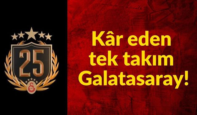 Kâr eden tek takım Galatasaray!