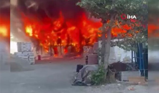 24 kişilik işçi konteynerinde yangın paniği
