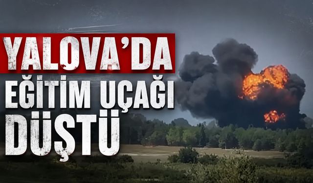 Yalova'da F-16 askeri eğitim uçağı düştü!