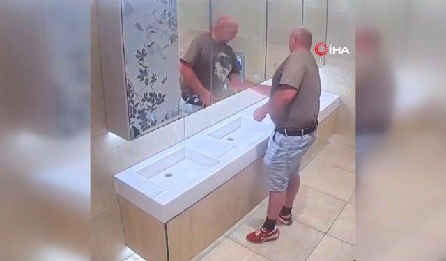 Sabunluk boş çıktı, ortalık karıştı: Aynaya yumruk attı!