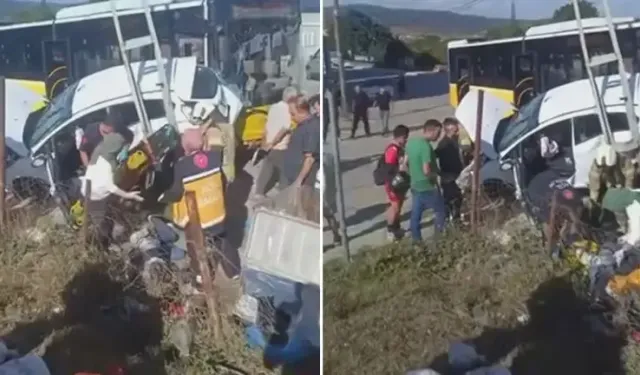 Sultanbeyli'de korkunç kaza! İETT otobüsü otomobile çarptı: 1'i bebek 4 yaralı