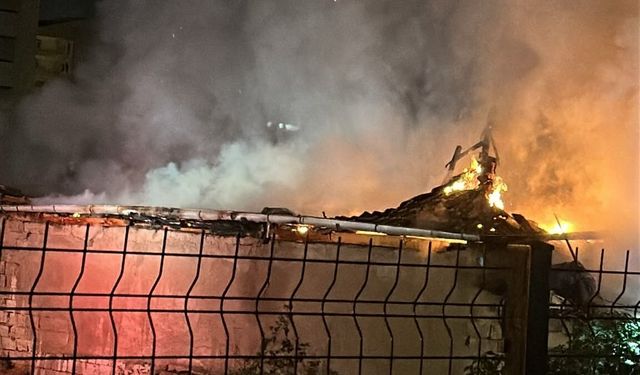 Melikgazi’de korkutan yangın! Ev cayır cayır yandı