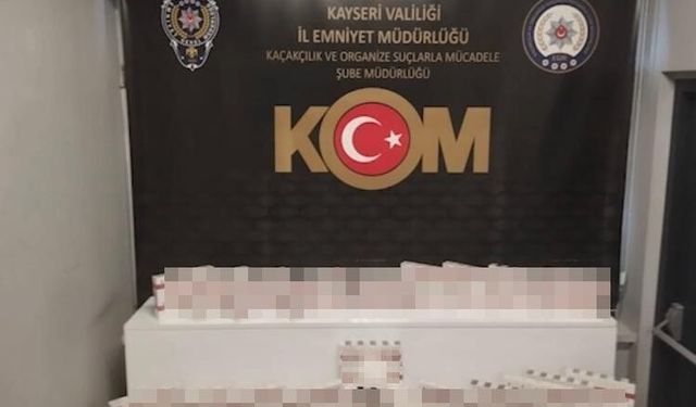 Kayseri'de kaçak sigara operasyonu! 130 bin 200 makaron ele geçirildi