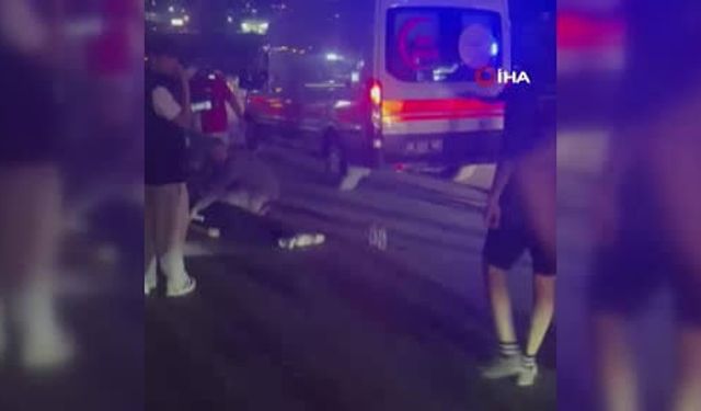 Sincan'da motosiklet kazası! Çarpmanın etkisiyle yola savruldu