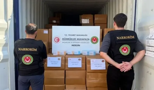 Mersin’de 1,7 ton reçetesiz ilaç ele geçirildi