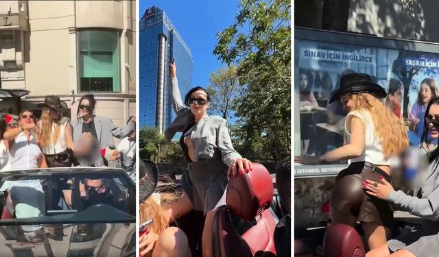 İstanbul trafiğinde arabada twerk yaptılar! İşte o anlar