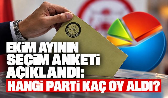 Ekim ayının seçim anketi açıklandı: Hangi parti kaç oy aldı?