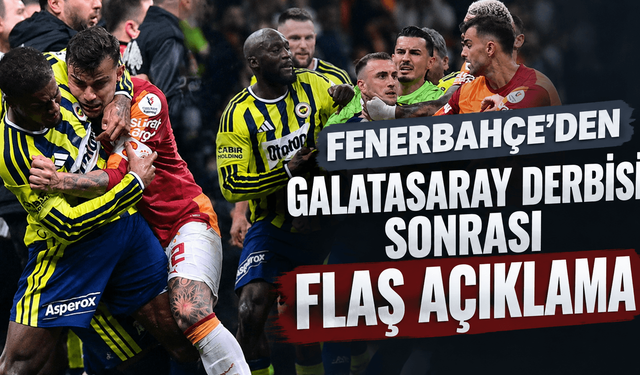Fenerbahçe'den Galatasaray derbisi sonrası sert açıklama! "Cezasız kalmamalı"