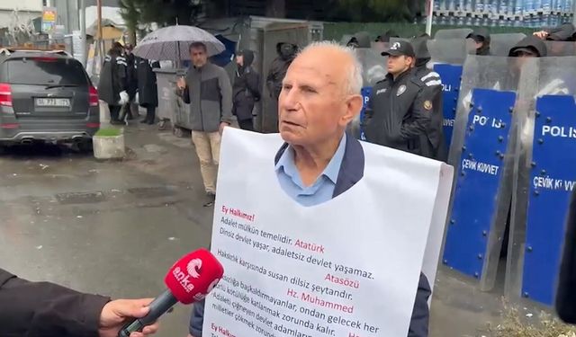 Halk TV’ye kayyum atanmasına tepki gösterdi: “İktidarı değil, muhalefeti protesto etmek için geldim”